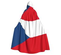 RRSZCC Flag Of The Czech Republic Witch Cloak Halloween Hooded Cape Queen King Robe Outfit Renaissance Medieval Costume Cape Cosplay Costume