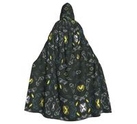 RRSZCC Graffiti Skateboard Witch Cloak Halloween Hooded Cape Queen King Robe Outfit Renaissance Medieval Costume Cape Cosplay Costume