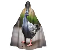 RRSZCC Grey Pigeon Witch Cloak Halloween Hooded Cape Queen King Robe Outfit Renaissance Medieval Costume Cape Cosplay Costume