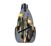RRSZCC Jet Fighters Sling Chest Bag For Men And Women Small Shoulder Bag Waterproof Mini Crossbody Daypack For Hiking