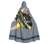 RRSZCC Jet Fighters Witch Cloak Halloween Hooded Cape Queen King Robe Outfit Renaissance Medieval Costume Cape Cosplay Costume