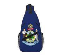 RRSZCC Maine State Flag Sling Chest Bag For Men And Women Small Shoulder Bag Waterproof Mini Crossbody Daypack For Hiking