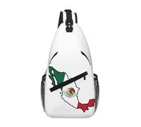 RRSZCC Mexico Flag Map Sling Chest Bag For Men And Women Small Shoulder Bag Waterproof Mini Crossbody Daypack For Hiking