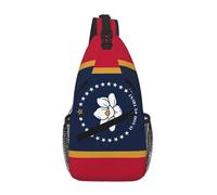 RRSZCC Mississippi State Flag Sling Chest Bag For Men And Women Small Shoulder Bag Waterproof Mini Crossbody Daypack For Hiking