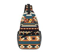RRSZCC Native American Pattern Sling Chest Bag For Men And Women Small Shoulder Bag Waterproof Mini Crossbody Daypack For Hiking