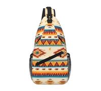 RRSZCC Native American Print Sling Chest Bag For Men And Women Small Shoulder Bag Waterproof Mini Crossbody Daypack For Hiking