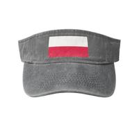 RRSZCC Polish Flag Women Breathable Sun Protection Cap for Golf, Tennis, Running - Daily Wear Gray
