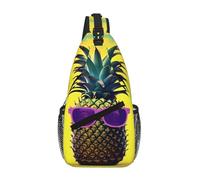 RRSZCC Psych Pineapple Quote Sling Chest Bag For Men And Women Small Shoulder Bag Waterproof Mini Crossbody Daypack For Hiking