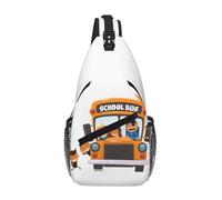 RRSZCC School Bus Sling Chest Bag For Men And Women Small Shoulder Bag Waterproof Mini Crossbody Daypack For Hiking