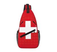 RRSZCC Swiss Flag Sling Chest Bag For Men And Women Small Shoulder Bag Waterproof Mini Crossbody Daypack For Hiking