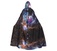 RRSZCC Universe Galaxy Space Witch Cloak Halloween Hooded Cape Queen King Robe Outfit Renaissance Medieval Costume Cape Cosplay Costume