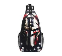 RRSZCC Usa Flag American Spartan Sling Chest Bag For Men And Women Small Shoulder Bag Waterproof Mini Crossbody Daypack For Hiking