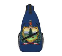 RRSZCC Vermont State Flag Sling Chest Bag For Men And Women Small Shoulder Bag Waterproof Mini Crossbody Daypack For Hiking