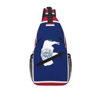 RRSZCC Wyoming State Flag Sling Chest Bag For Men And Women Small Shoulder Bag Waterproof Mini Crossbody Daypack For Hiking