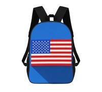 Rrtsmsgh American Flag Backpack 17 Inch Heavy Duty Casual Daypack | Adjustable Padded Straps, Durable 600D Polyester, Lightweight Laptop Backpack, Large Capacity Backpack for Work Travel Hiking