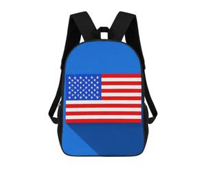 Rrtsmsgh American Flag Backpack 17 Inch Heavy Duty Casual Daypack | Adjustable Padded Straps, Durable 600D Polyester, Lightweight Laptop Backpack, Large Capacity Backpack for Work Travel Hiking