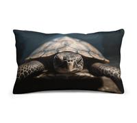 Rrtsmsgh Animal Tortoise Pillow Cover, Rectangle Throw Pillowcase with Hidden Zipper, Soft Plush Pillow Case for Sofa Bed, Living Room Decor, 8"x12"