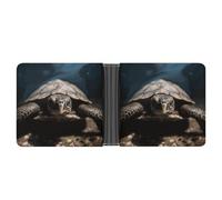Rrtsmsgh Animal Tortoise Wallet for Men & Women Ultra Slim PU Leather Bifold Wallet, Credit Card Holder for Travel