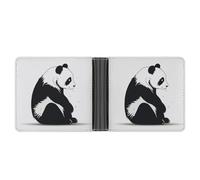 Rrtsmsgh Baby Panda Wallet for Men & Women Ultra Slim PU Leather Bifold Wallet, Credit Card Holder for Travel