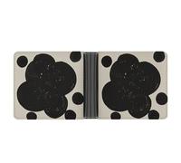 Rrtsmsgh Black & White Big Dot Wallet for Men & Women Ultra Slim PU Leather Bifold Wallet, Credit Card Holder for Travel