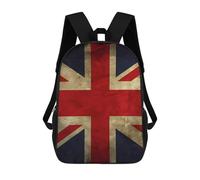 Rrtsmsgh British Flag Backpack 17 Inch Heavy Duty Casual Daypack | Adjustable Padded Straps, Durable 600D Polyester, Lightweight Laptop Backpack, Large Capacity Backpack for Work Travel Hiking