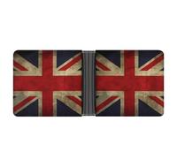 Rrtsmsgh British Flag Wallet for Men & Women Ultra Slim PU Leather Bifold Wallet, Credit Card Holder for Travel