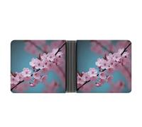 Rrtsmsgh Cherry Blossom Wallet for Men & Women Ultra Slim PU Leather Bifold Wallet, Credit Card Holder for Travel