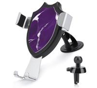 Rrtsmsgh Dark Purple Texture Car Phone Holder, Universal Adjustable Auto Phone Holder - Strong Suction Cup, Air Vent Cellphone Stand Car Mount for 4-6 Inch Phones