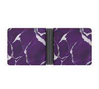 Rrtsmsgh Dark Purple Texture Wallet for Men & Women Ultra Slim PU Leather Bifold Wallet, Credit Card Holder for Travel