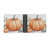 Rrtsmsgh Fall Watercolor Pumpkins Wallet for Men & Women Ultra Slim PU Leather Bifold Wallet, Credit Card Holder for Travel