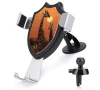 Rrtsmsgh Giraffe at Sunset Car Phone Holder, Universal Adjustable Auto Phone Holder - Strong Suction Cup, Air Vent Cellphone Stand Car Mount for 4-6 Inch Phones