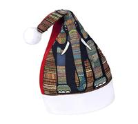Rrtsmsgh Glitter Sequin Christmas Hat Funny Soft Xmas Cap Adult, African Elephant Santa Hat for New Year Party, Red-style
