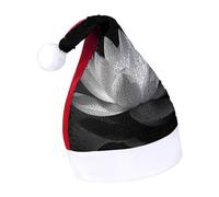 Rrtsmsgh Glitter Sequin Christmas Hat Funny Soft Xmas Cap Adult, Black And White Santa Hat for New Year Party