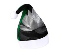 Rrtsmsgh Glitter Sequin Christmas Hat Funny Soft Xmas Cap Adult, Black And White Santa Hat for New Year Party