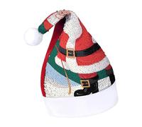 Rrtsmsgh Glitter Sequin Christmas Hat Funny Soft Xmas Cap Adult, Christmas Santa Clauss Santa Hat for New Year Party