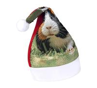 Rrtsmsgh Glitter Sequin Christmas Hat Funny Soft Xmas Cap Adult, Cute Guinea Santa Hat for New Year Party
