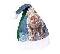 Rrtsmsgh Glitter Sequin Christmas Hat Funny Soft Xmas Cap Adult, Cute Long Ear Santa Hat for New Year Party