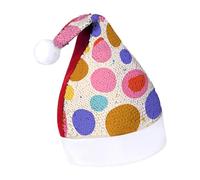 Rrtsmsgh Glitter Sequin Christmas Hat Funny Soft Xmas Cap Adult, Cute Polka Dot Santa Hat for New Year Party