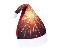 Rrtsmsgh Glitter Sequin Christmas Hat Funny Soft Xmas Cap Adult, Explosion Firework 3D Santa Hat for New Year Party