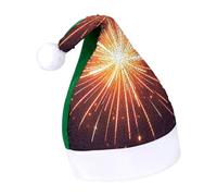 Rrtsmsgh Glitter Sequin Christmas Hat Funny Soft Xmas Cap Adult, Explosion Firework 3D Santa Hat for New Year Party