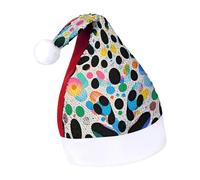 Rrtsmsgh Glitter Sequin Christmas Hat Funny Soft Xmas Cap Adult, Glitter Rainbow Polka Dot Santa Hat for New Year Party