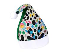 Rrtsmsgh Glitter Sequin Christmas Hat Funny Soft Xmas Cap Adult, Glitter Rainbow Polka Dot Santa Hat for New Year Party
