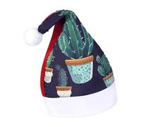 Rrtsmsgh Glitter Sequin Christmas Hat Funny Soft Xmas Cap Adult, Green Succulent Plant Santa Hat for New Year Party