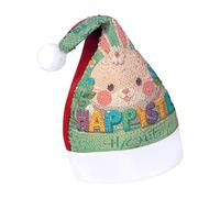 Rrtsmsgh Glitter Sequin Christmas Hat Funny Soft Xmas Cap Adult, Happy Easter Holiday Santa Hat for New Year Party