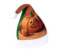 Rrtsmsgh Glitter Sequin Christmas Hat Funny Soft Xmas Cap Adult, Happy Thanksgiving Day Pumpkin Santa Hat for New Year Party