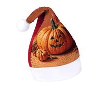 Rrtsmsgh Glitter Sequin Christmas Hat Funny Soft Xmas Cap Adult, Happy Thanksgiving Day Pumpkin Santa Hat for New Year Party