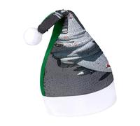 Rrtsmsgh Glitter Sequin Christmas Hat Funny Soft Xmas Cap Adult, Jet Fighter Santa Hat for New Year Party