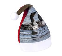 Rrtsmsgh Glitter Sequin Christmas Hat Funny Soft Xmas Cap Adult, Loon Birds Santa Hat for New Year Party