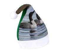 Rrtsmsgh Glitter Sequin Christmas Hat Funny Soft Xmas Cap Adult, Loon Birds Santa Hat for New Year Party