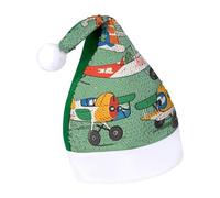 Rrtsmsgh Glitter Sequin Christmas Hat Funny Soft Xmas Cap Adult, Many Cartoon Small Airplanes Santa Hat for New Year Party
